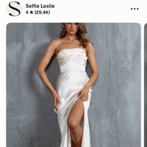 Selfie Leslie “White” Midi Dress